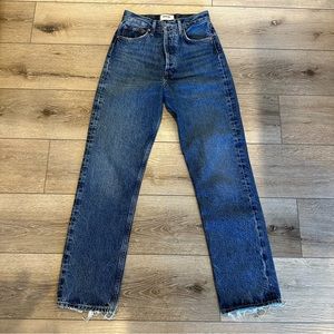 Agolde Jeans 90’s Pinch Waist in Range Blue Jeans Straight Leg High Waisted 23